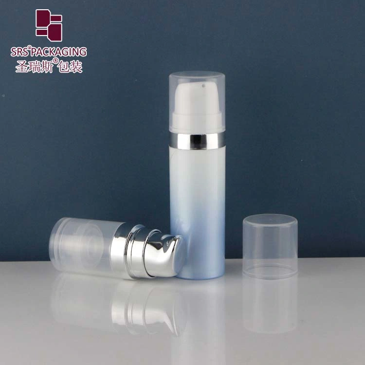 Champagne Color Bottle With Airless Pump Snap On Pump 5ml 10ml 15ml 20ml Blue Gradient Color Bottle