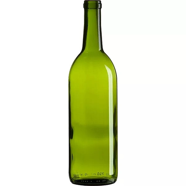 Hot Sale 750ml Bordeaux Champagne Green Wine Bottle with Cork Lid