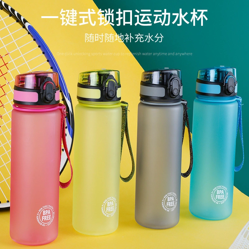 1000ml Frosted Straw Large Capacity Mountaineering Portable Sports Cup Fitness Men&prime;s and Women&prime;s Fashionable Kettle Water Bottle